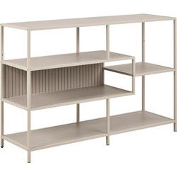 Boekenkast Grijs - 114x35x78cm - Varven