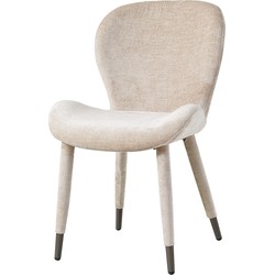 PTMD Thor beige diningchair aphrodite fabric leg