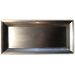 Kaarsenbord/plateau zilver 36 x 17 cm rechthoekig - Kaarsenplateaus