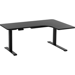 DESTIN II  - Verstelbaar bureau - Zwart - Rechts - 160 cm - MDF