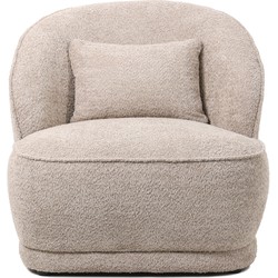 Fauteuil Bouclé - Taupe - Fauteuil Marianne