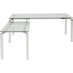 Kare Bureau Lorenco Corner Chrome 210x180 cm