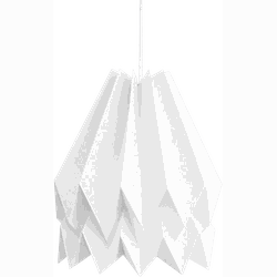 Origami papieren hanglamp wit met koordset wit - Ø 45 cm