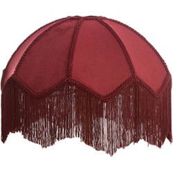 Light & Living - kap - Malacia - rood - raffia velours stof - Ø 35cm - E27 - 3906817