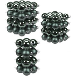 88x stuks glazen kerstballen emerald groen 4, 6 en 8 cm mat/glans - Kerstbal