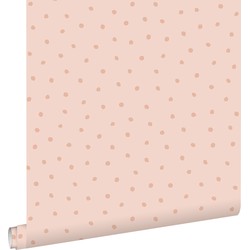 ESTAhome behang stippen roze - 0.53 x 10.05 m - 139723