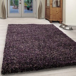 Tapijtenloods Rainbow Soft Shaggy Hoogpolig Vloerkleed Lila / Paars- 140x200 CM