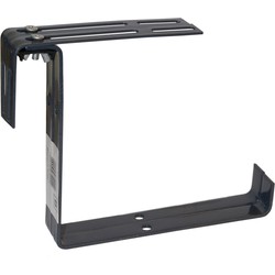 Geli Balkonbeugel - 2x - railing 14 cm - grijs - plantenbakken - Plantenbakbeugels