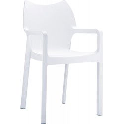 Design terrasstoel VIVA 57x53x84 cm Wit