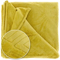 Unique Living | Plaid Auke 150x200cm bamboo yellow