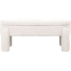 Opbergbank Beige Stof - Halbankje - 115x52x47cm - Juul
