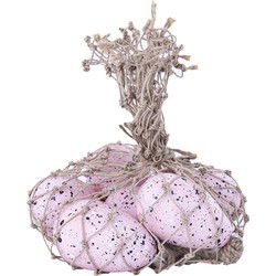 PTMD Deco Object Peony - 19x17x8 cm - Hout - Roze