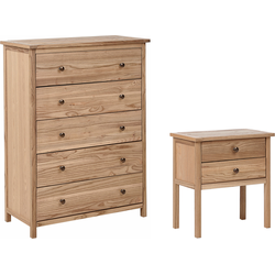 Beliani SALTON - Meubelset-Lichte houtkleur-Sassafras