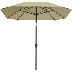 4goodz Outsunny Parasol 233cm Vierkant Kantelbaar - Aluminium buis,  Glasvezel beleinen - Beige