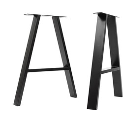 The Hairpin Leg Co. – A-frame – Industriële Poten – Tafel - H71xW58cm – Tafelpoten - Zwart