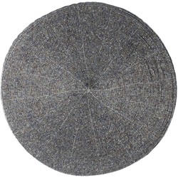 Ronde placemat kralen grijs 35 cm - Placemats