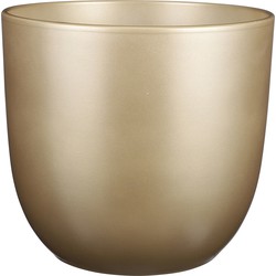 Mica Decorations Bloempot - goud - glanzend - keramiek - 31 x 28 cm - Plantenpotten