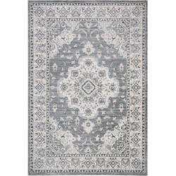 Safavieh Traditional Indoor Woven Area Rug, Isabella Collection, ISA921, in Grey & Light Grey, 122 X 183 cm