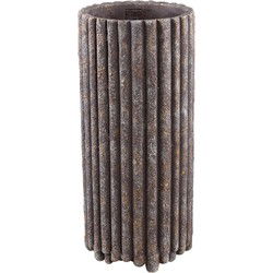 PTMD Bloempot Morganne - 20x20x45 cm - Cement - Bruin