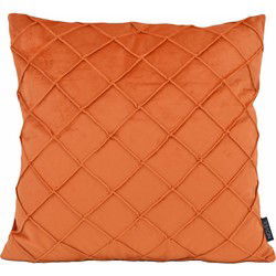 Sierkussen Velvet Cross Terracotta | 45 x 45 cm | Velvet/Polyester