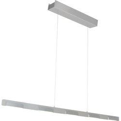 5-lichts staalkleurige hanglamp Steinhauer Bloc Staal