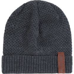 Knit Factory Jazz Gebreide Muts Heren & Dames - Beanie - Antraciet - One Size