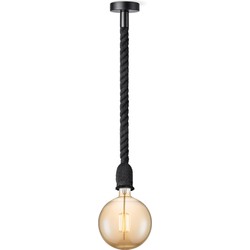 Home sweet home hanglamp Leonardo zwart Globe g180 - amber