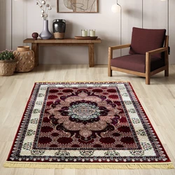 Isfahan vloerkleed - Oosters Medaillon Gebloemd Klassiek - Rood / Blauw - 160 X 230 CM