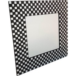 Furnilux - Sierlijst spiegel Zwart - Clear Mozaiek - 35 x 35 cm