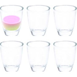 Alpina Shotglazen - 6x stuks - glas - 45 ml - borrelglazen - Shotglazen