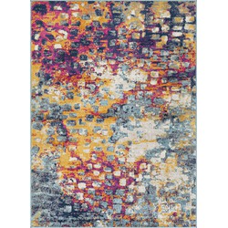 Modern Abstract Tapijt AMAYA - Meerkleurig/Oranje - 200x275 cm