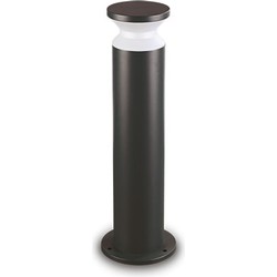 Landelijke Zwarte Sokkellamp - Ideal Lux Torre - E27 Fitting - 15W - Sfeervolle Buitenverlichting