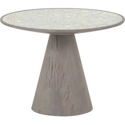 Bijzettafel van eikenhout en glas L60 cm - MAFRA