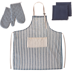 Beliani CUCUMIS - Keukentextielset-Blauw-Polyester
