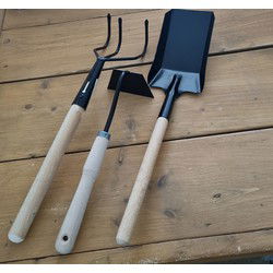 Centi Tuingereedschap 3 delige set met Plantschep - Handcultivator - Schoffel
