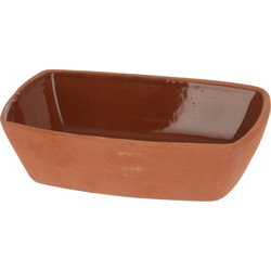 Tapasschaaltje/serveerschaaltje- Terracotta - 170 ml - 13 x 9 x 3,5 cm - Serveerschalen