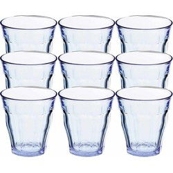 Duralex Drinkglazen/waterglazen Picardi - 24x stuks - blauw - 310 ml - Drinkglazen