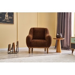 Fauteuil Rens Bruin Koperkleurig