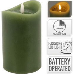 Led Candle 90X150 mm Oliv Green
