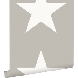 ESTAhome behang sterren warm grijs - 53 cm x 10,05 m - 128702