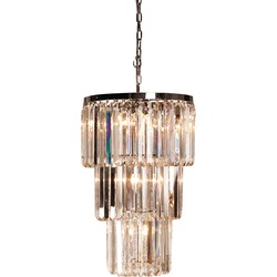 LumiLamp Kroonluchter  Ø 47x74 cm  Transparant Ijzer Glas Hanglamp