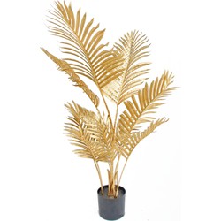 Greenmoods Kunstpalm Areca - Dypsis lutescens - Nep plant - 1 Stuk - 120cm - Goud -