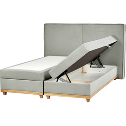 Beliani DYNASTY - Boxspringbed-Grijs-Polyester