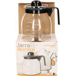 Gerimport Thee/koffie pot - zwarte deksel en handvat - 1 liter - Theepotten