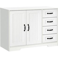4goodz Buffetkast met 4 Laden 40x105x76 cm - Wit