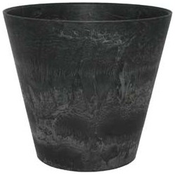 2 stuks - Bloempot Pot Claire zwart 17 x 15 cm - Artstone