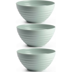 Plasticforte Kommetjes/schaaltjes - 6x - kunststof - 15x8 cm - groen - Kommetjes