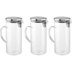 schenkkan - 3x - 1,3 liter - glas - 22 cm - waterkan - sapkan - Schenkkannen