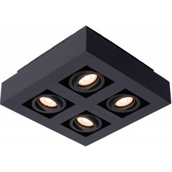 4 spots lamp LED wit-zwart 4x5W dim to warm
