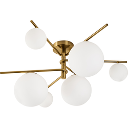 Beliani ISAR - Plafondlamp-Goud-IJzer